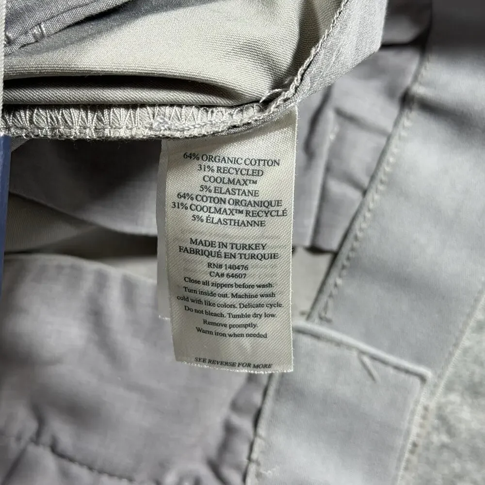 Faherty Movement Chino Shorts Mens 30 Gray Coolmax Stretch Golf NWT Cotton Blend